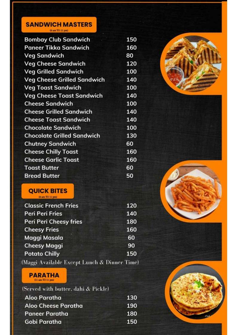 Vrundavan veg menu