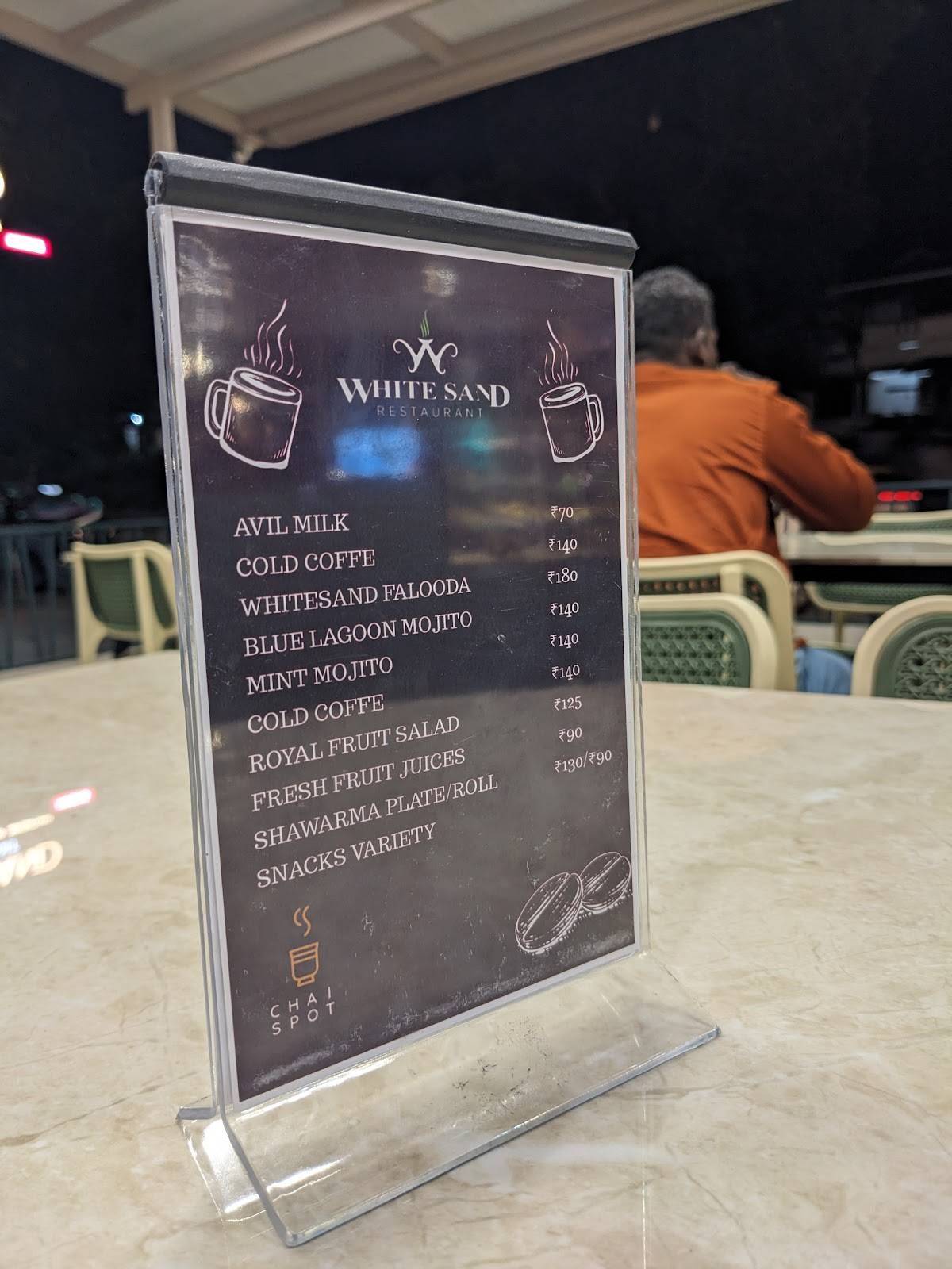 WhiteSand Restaurant menu