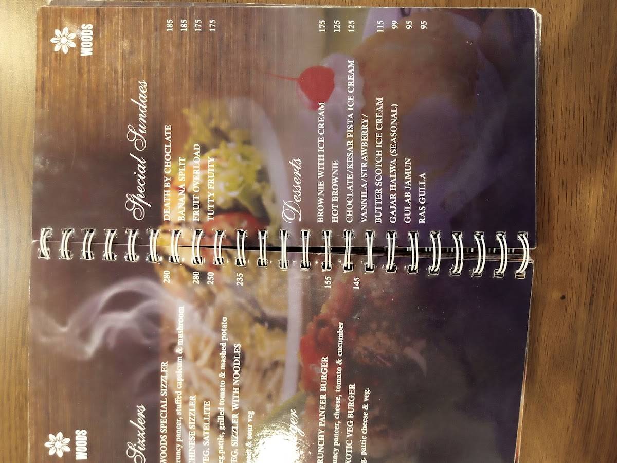 Woods Restaurant menu