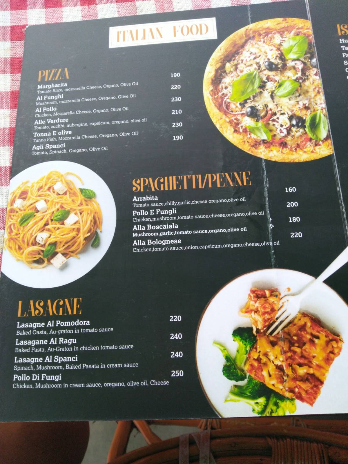 World Peace Cafe menu