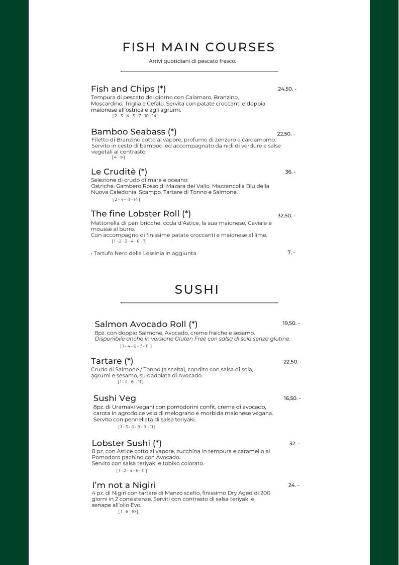 Menu di Yard Restaurant 