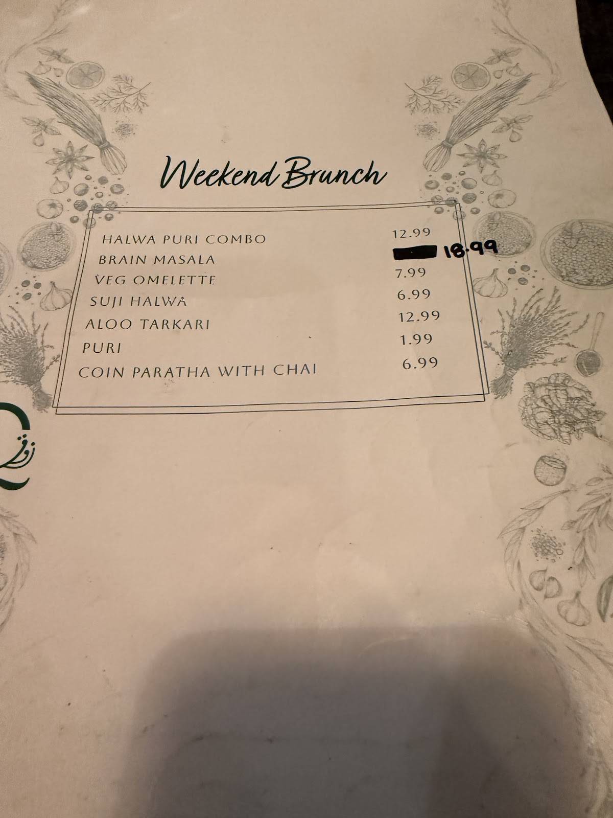 Menu de Zauq Mississauga - Halal Pakistani, Indian & Hakka Cuisine