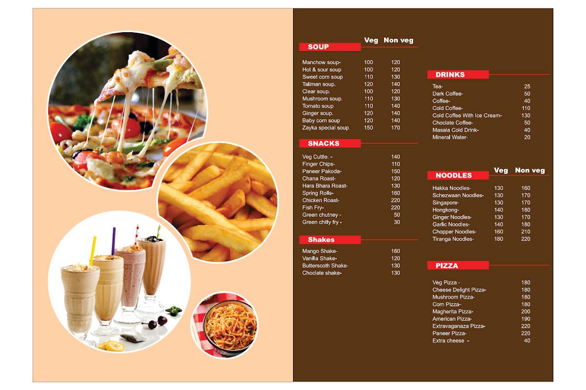 Zayka menu