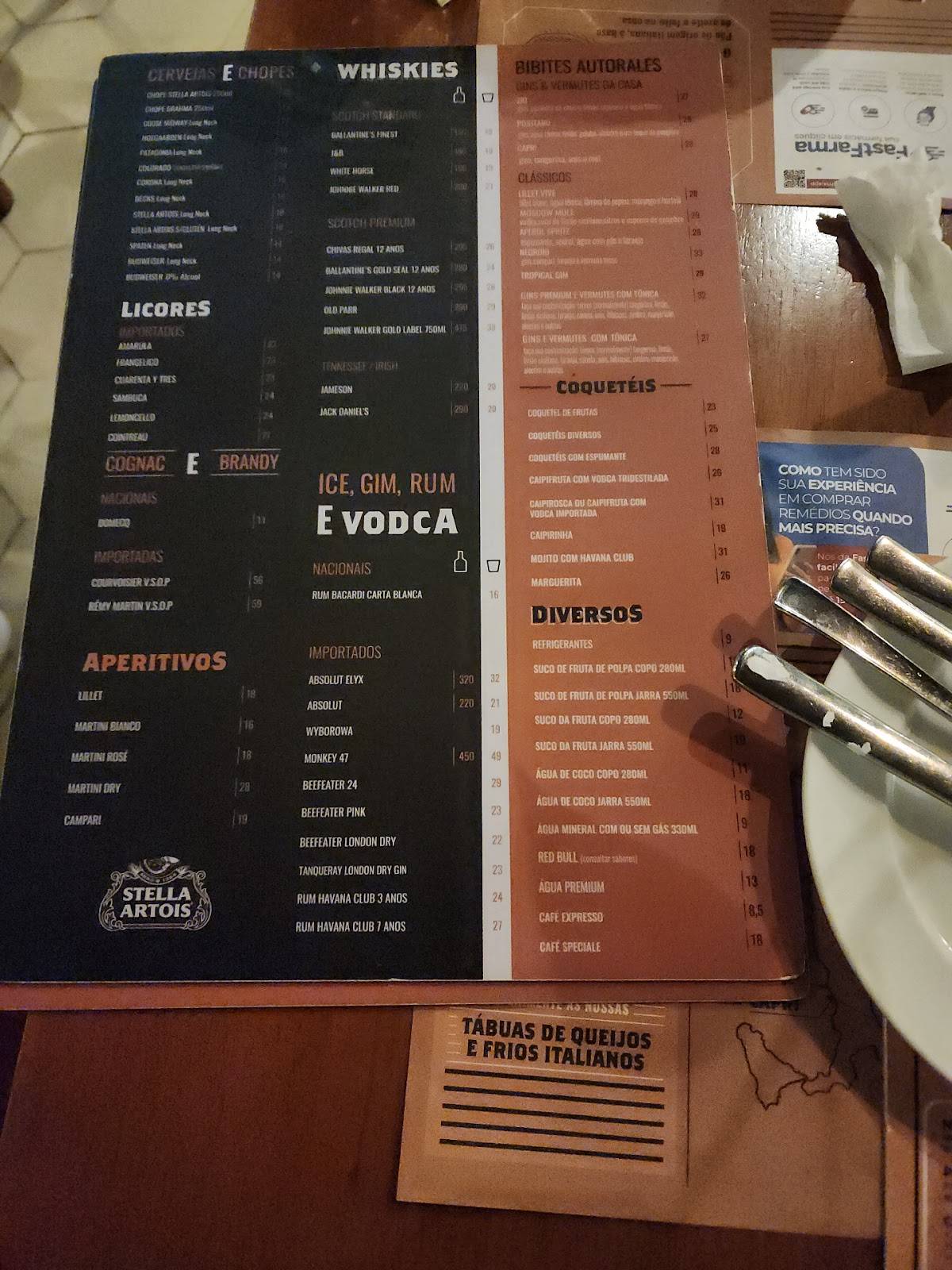 Zio Cucina Iguatemi cardápio