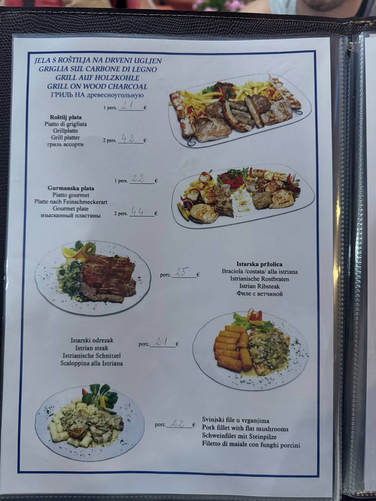 Menu di Restaurant da Piero II 