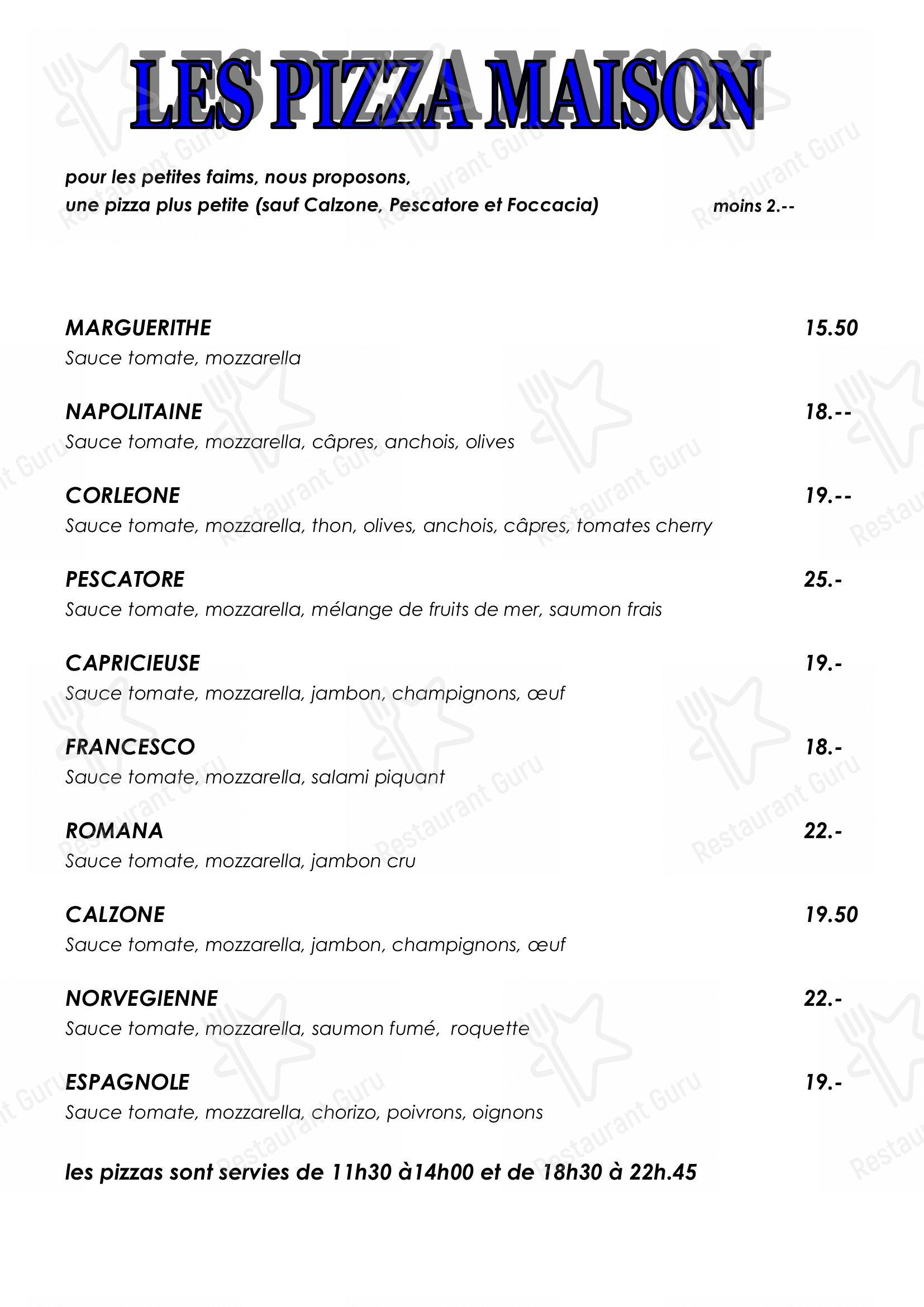Restaurant des Semailles in Lancy - Menu