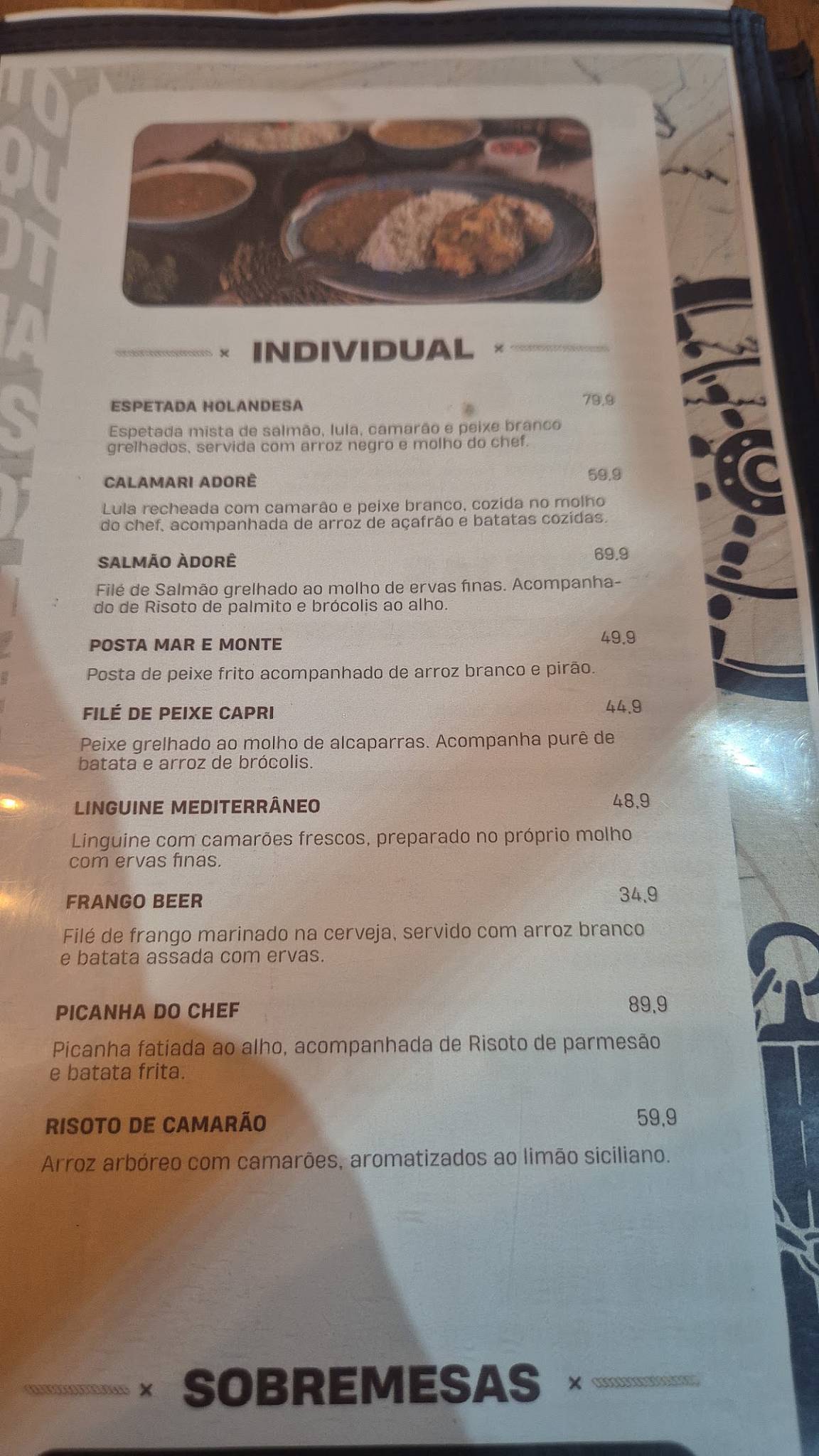 Ádorê Restaurante cardápio