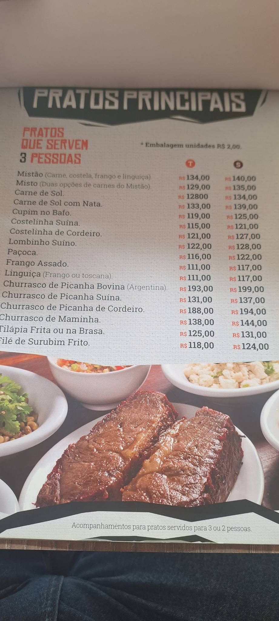 Restaurante Bidoca cardápio