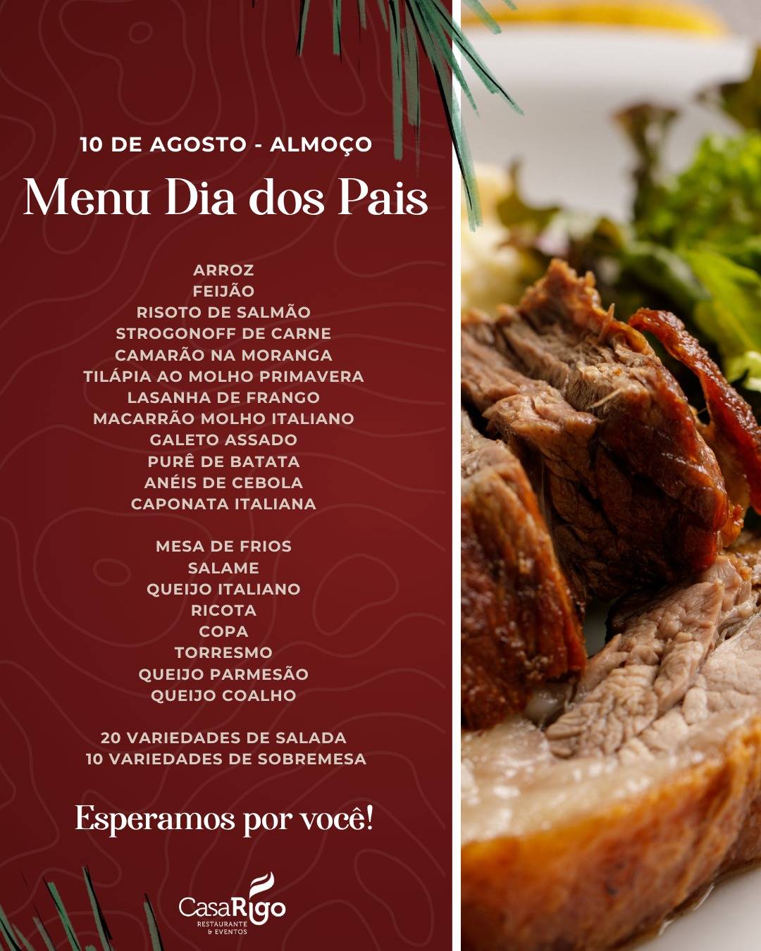 Casa Rigo _restaurante e eventos cardápio