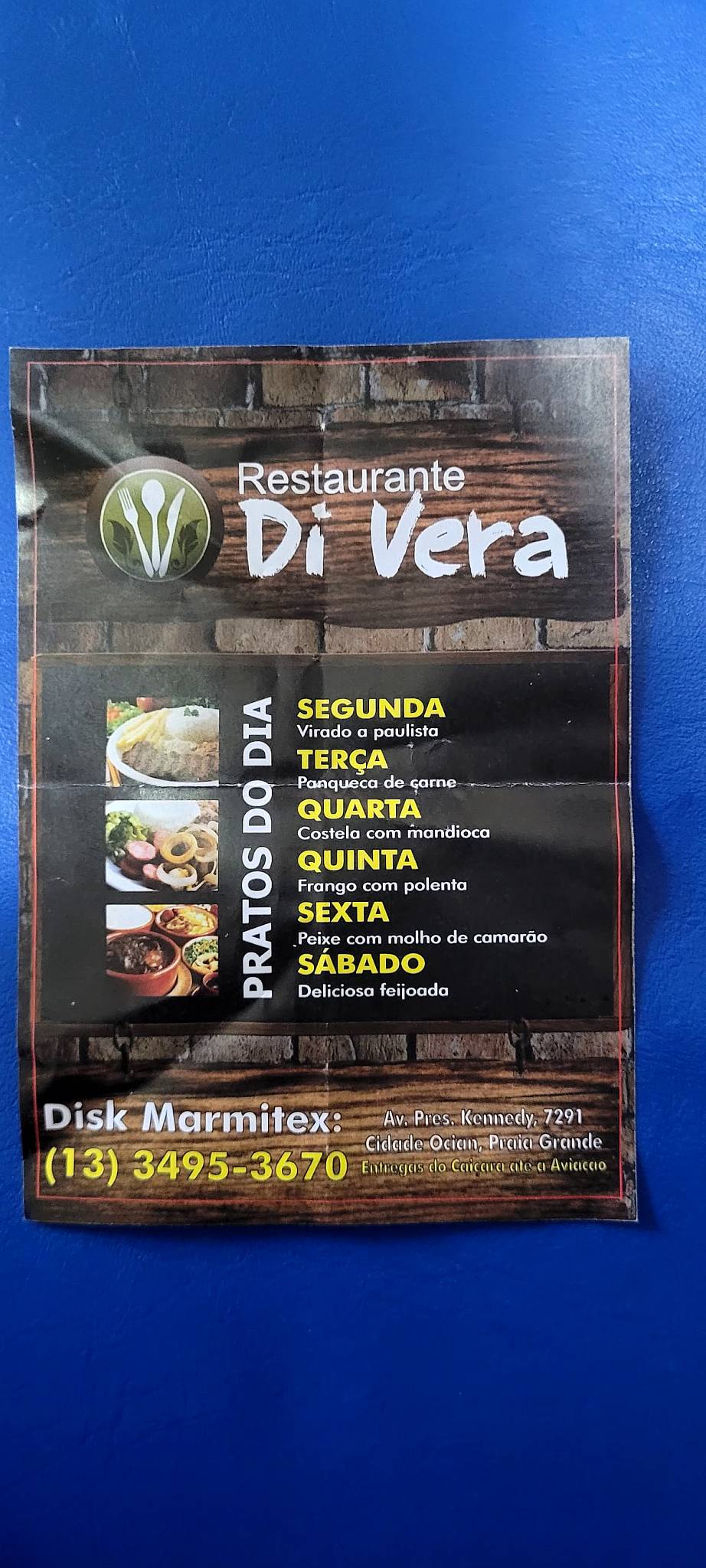 Restaurante Di Vera cardápio