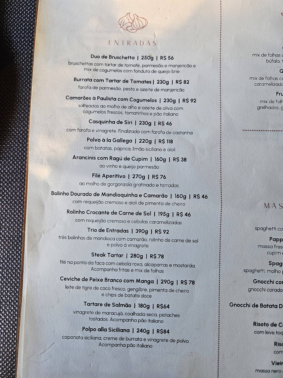 Restaurante Lafayette cardápio