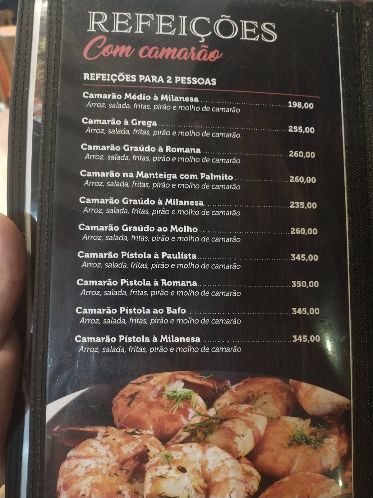 Restaurante Mariscão Matinhos cardápio