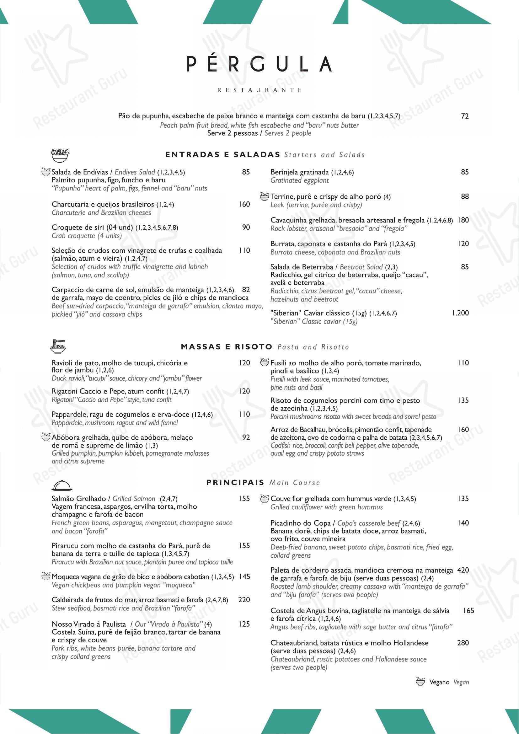 Restaurante Mee - (Copacabana Palace) em Rio de Janeiro - Menu