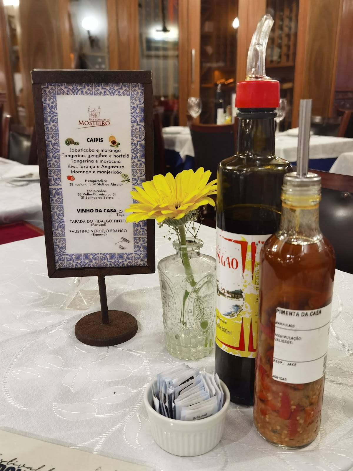 Restaurante Mosteiro cardápio