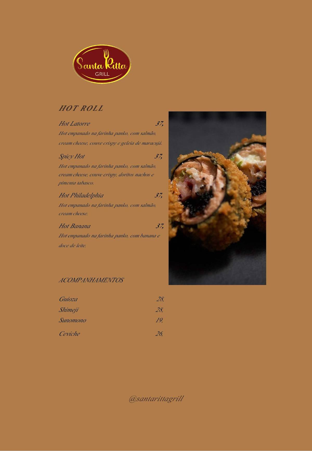Restaurante Santa Ritta Grill cardápio