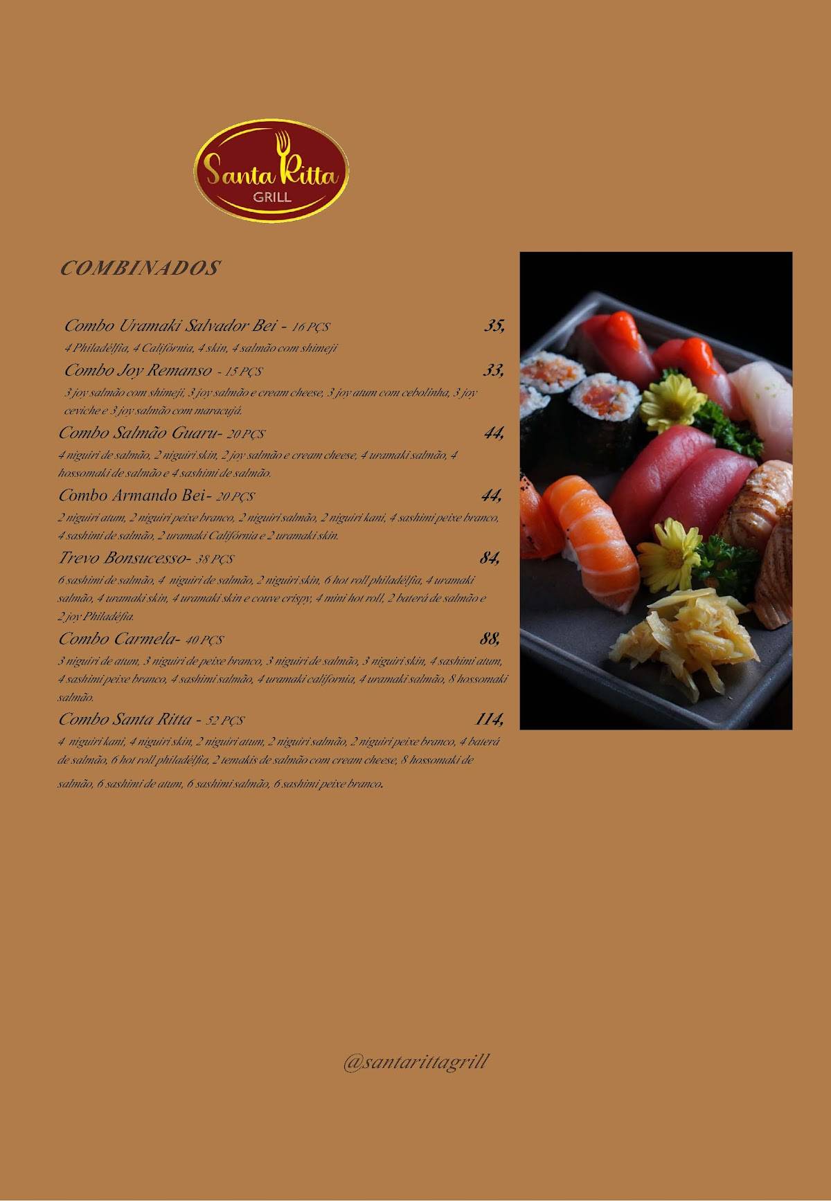 Restaurante Santa Ritta Grill cardápio