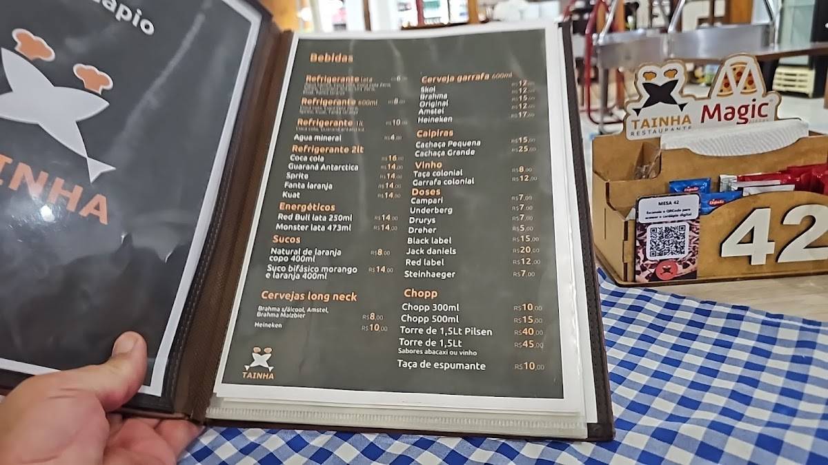 Restaurante Tainha cardápio