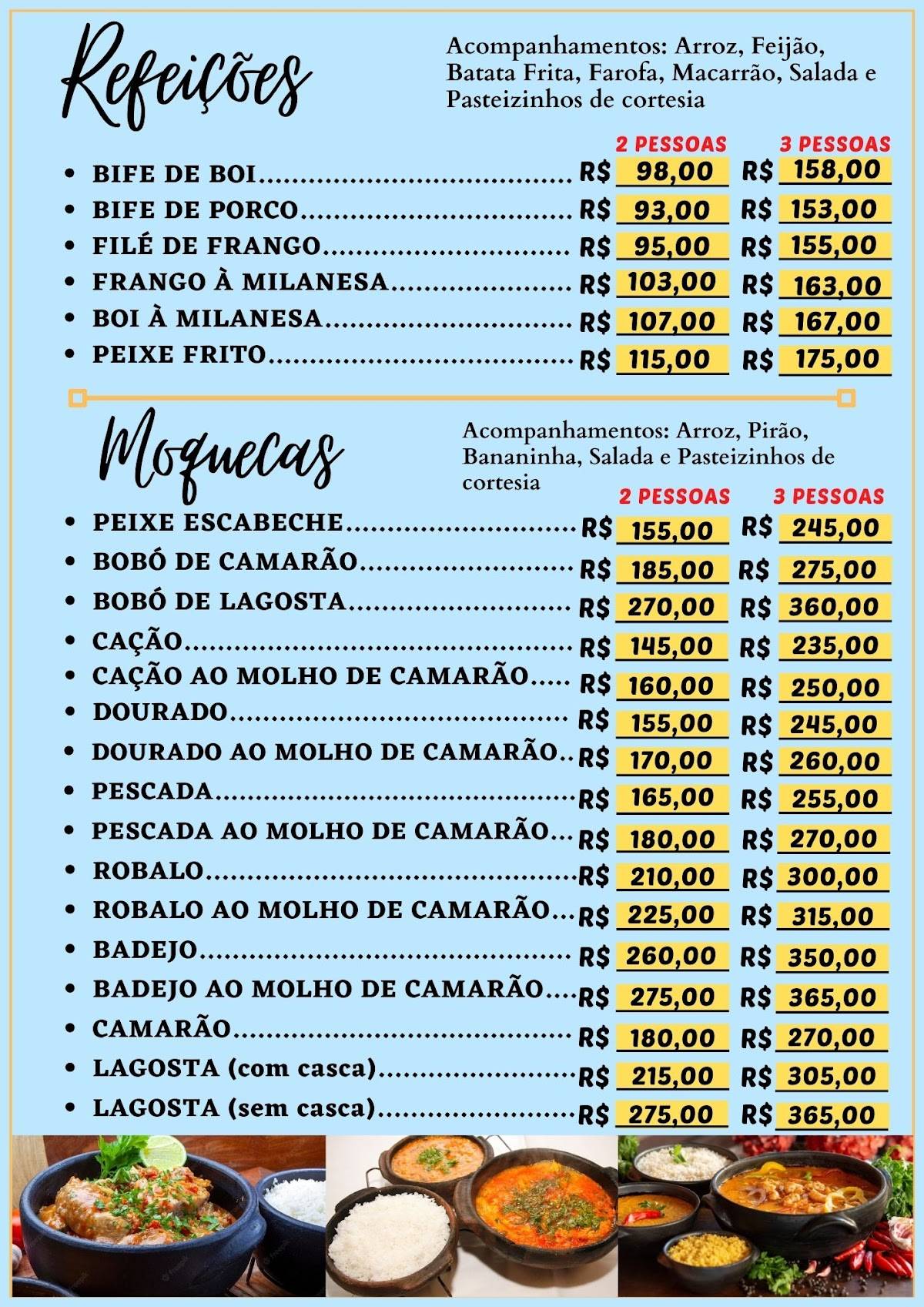 Restaurante do Português cardápio