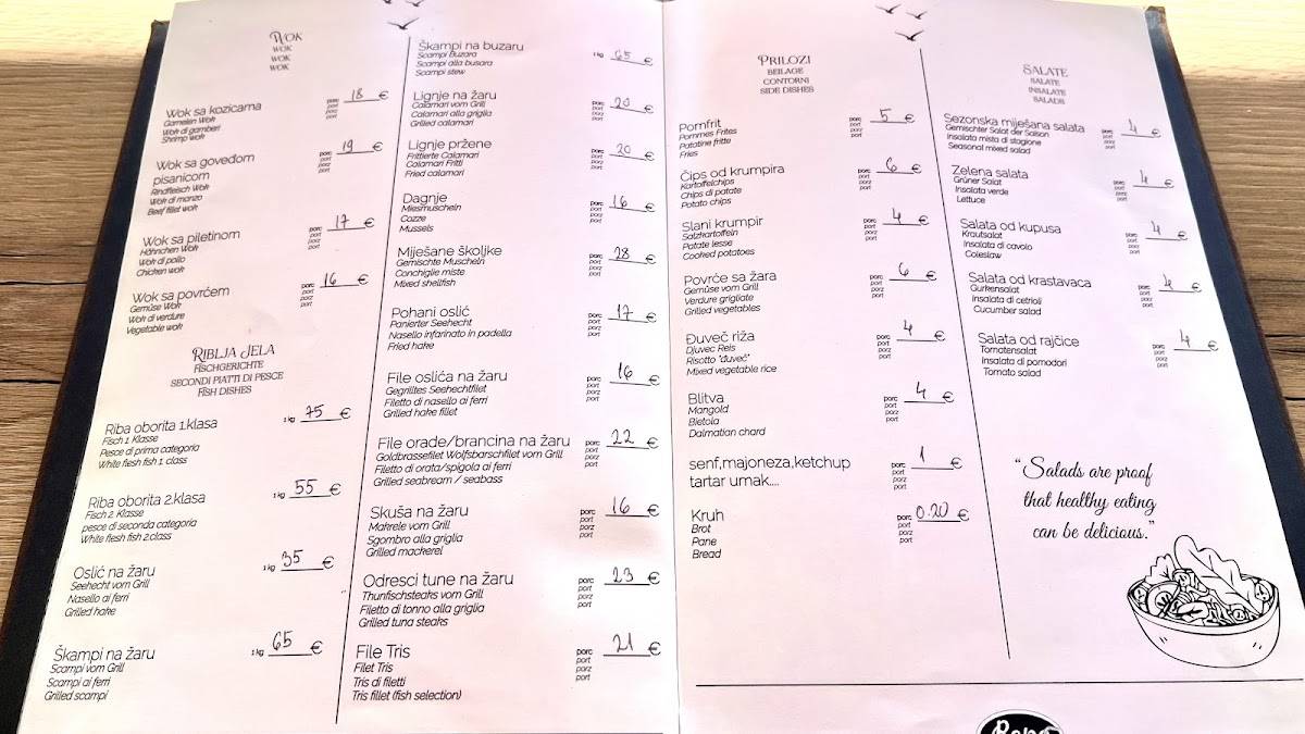 Menu di Restoran BEPO 