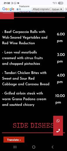 Menu di Retro Food & Wine 