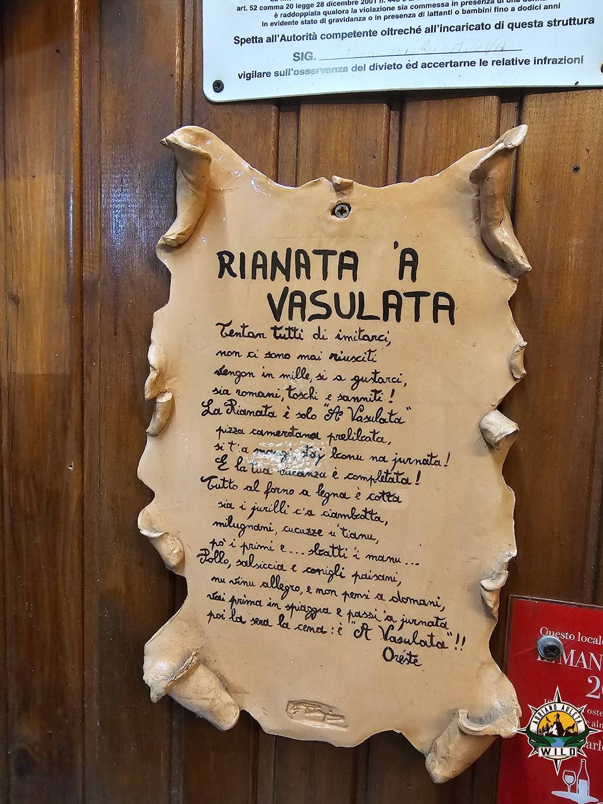 Menu di Rianata 'a vasulata 