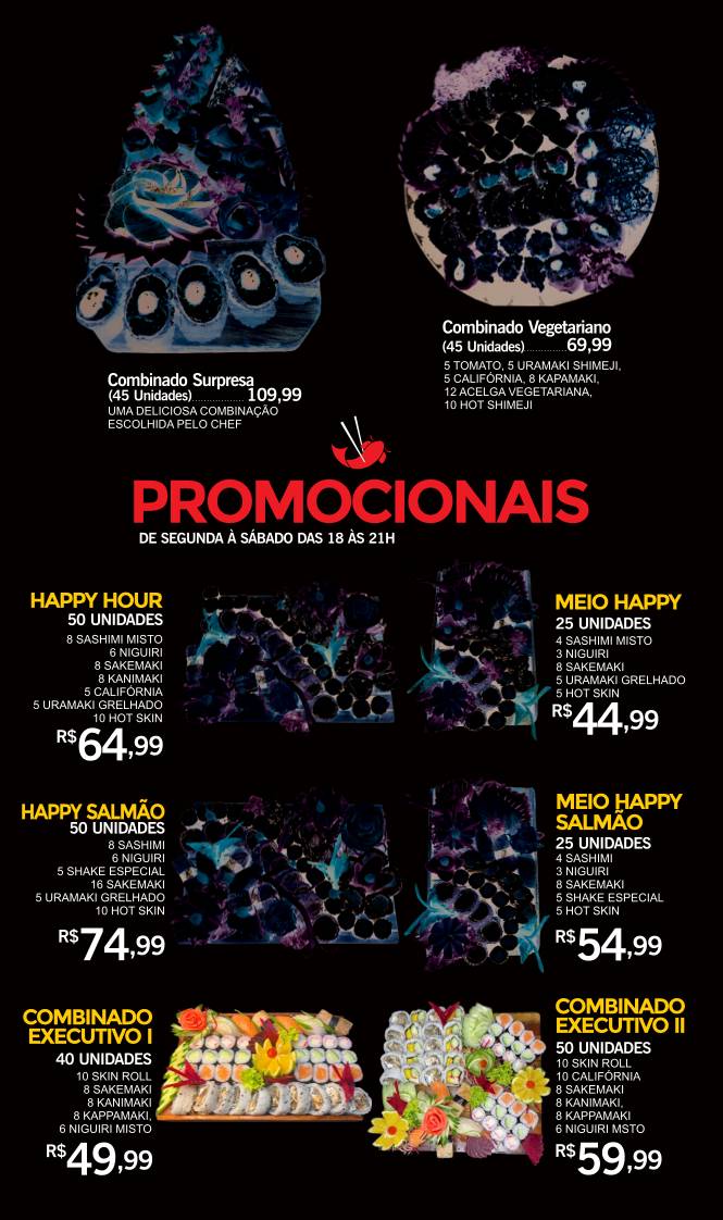 Escarpas Sushi Bar l Rodízio de Comida Japonesa e Restaurante Japonês em Ribeirão Preto cardápio