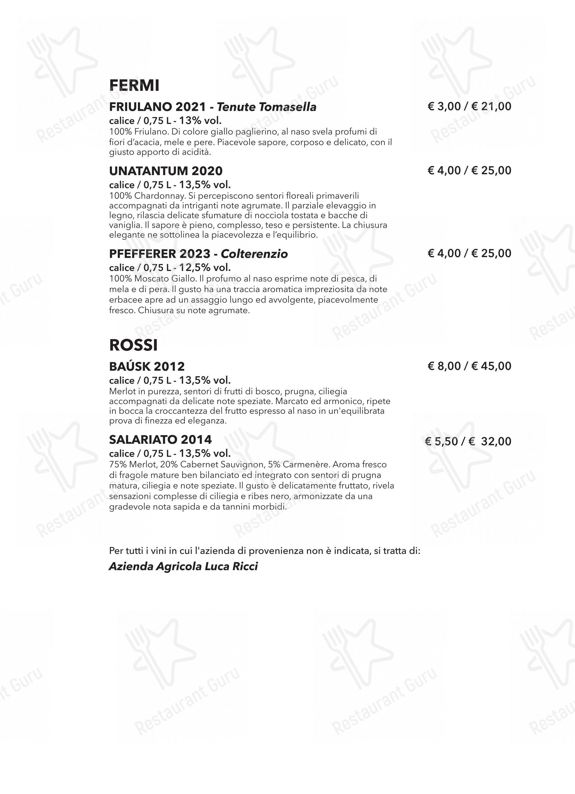 Rico'S 3 - La Forneria in Pieve di Soligo - Menu