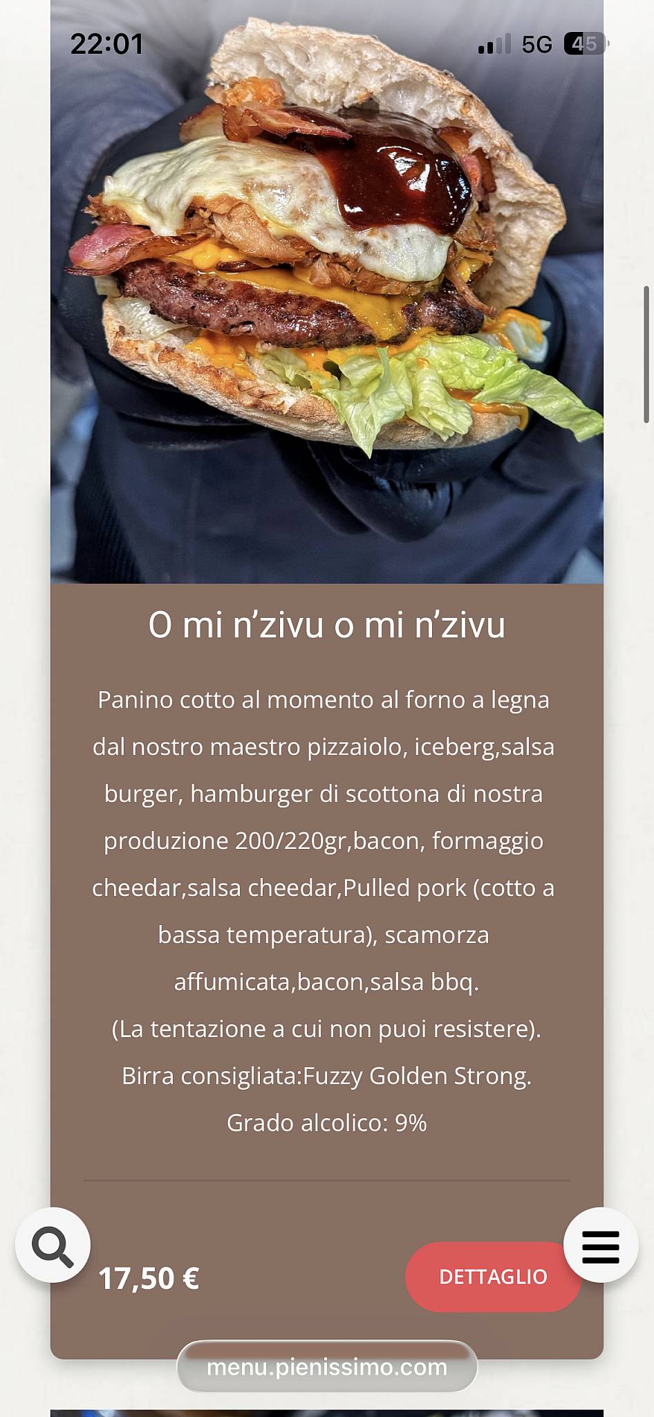 Menu di Rifugio Steakhouse 