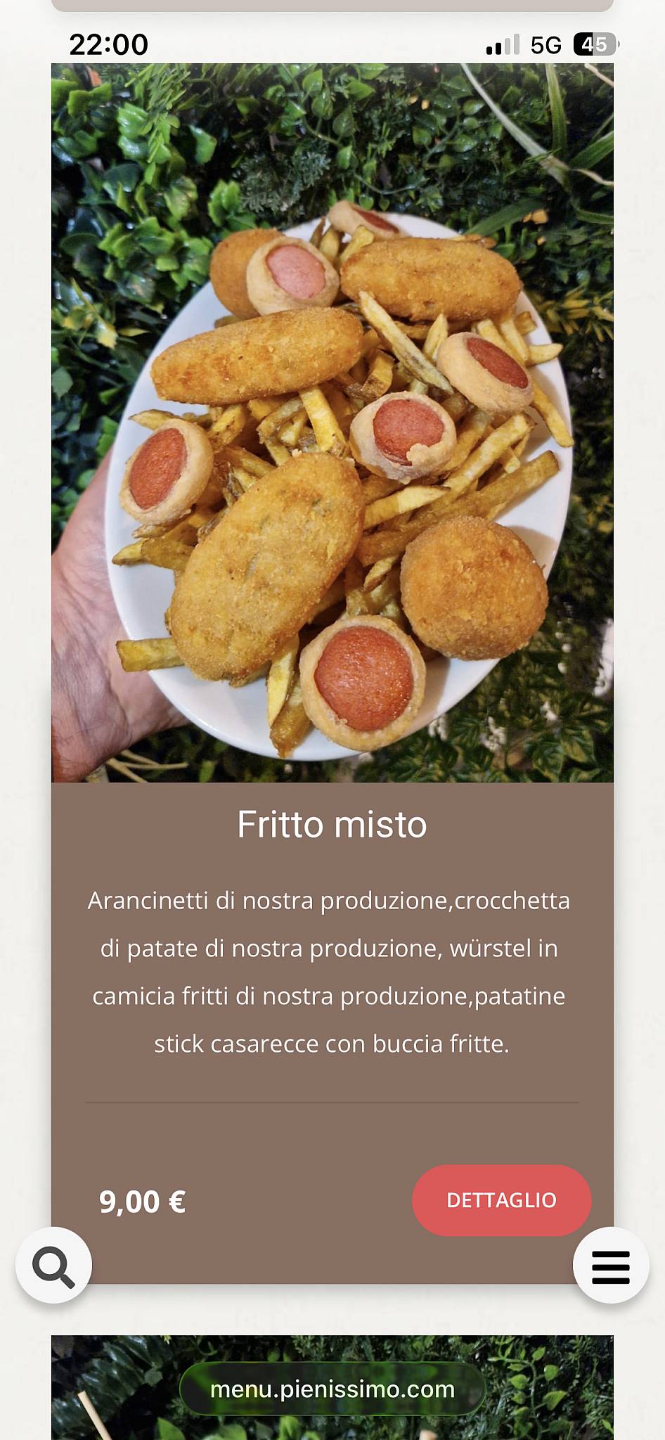 Menu di Rifugio Steakhouse 