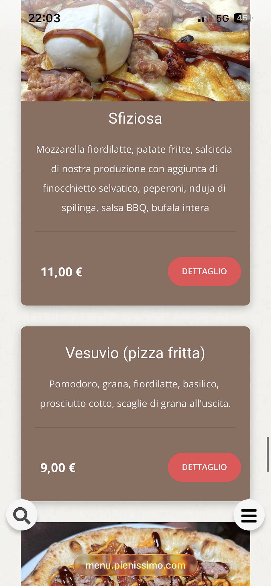 Menu di Rifugio Steakhouse 