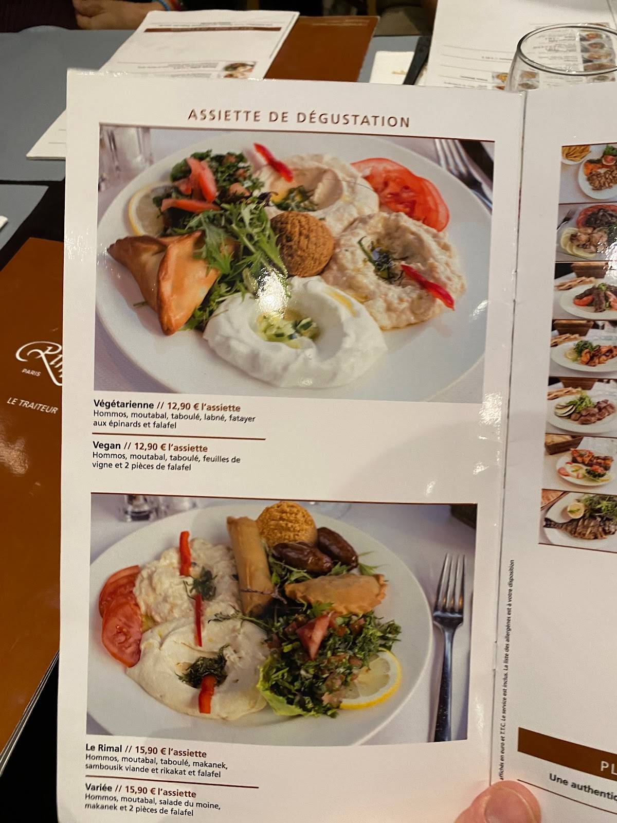 Menu de Rimal Paris: Le Traiteur George V