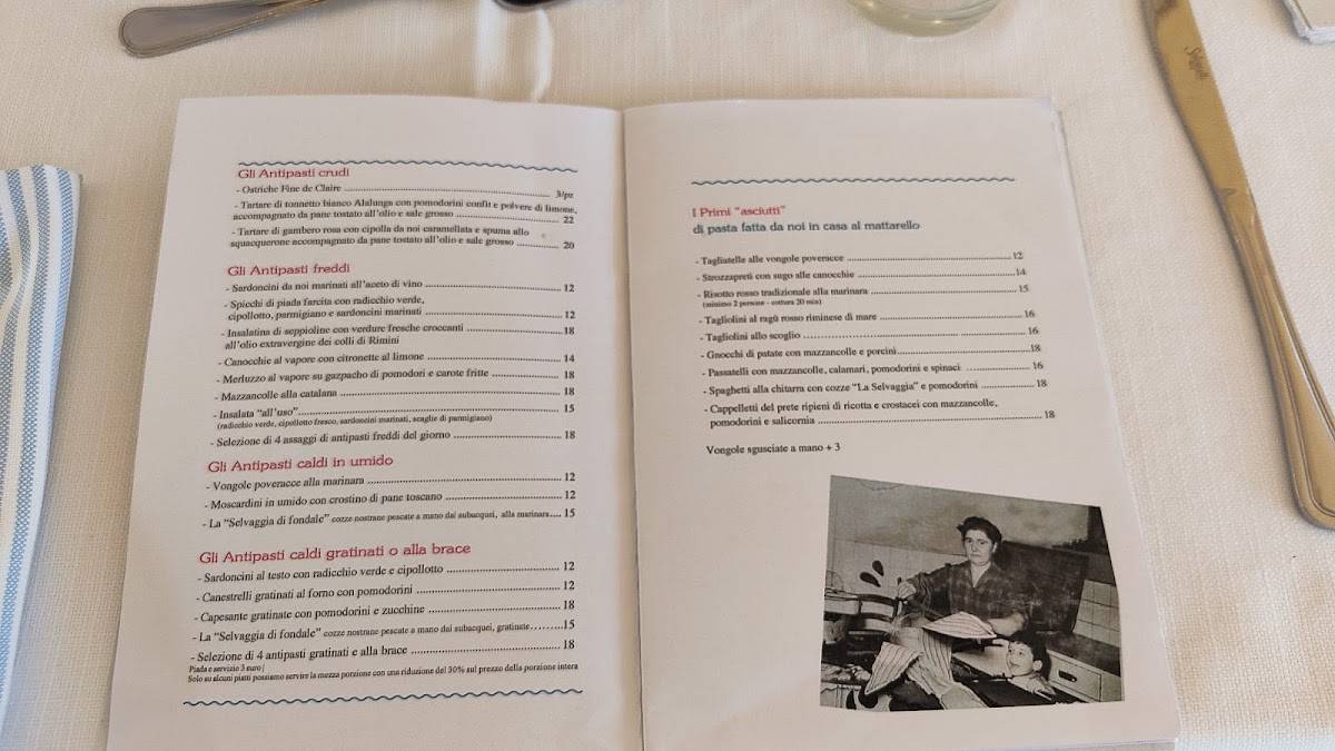Menu di La Marianna 