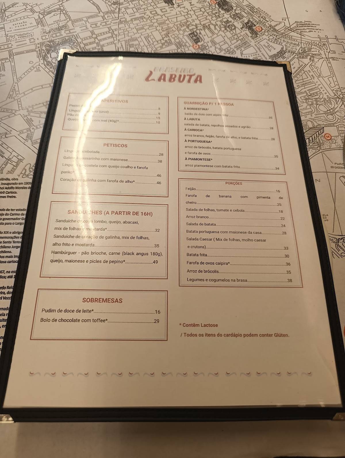 Braseiro Labuta cardápio