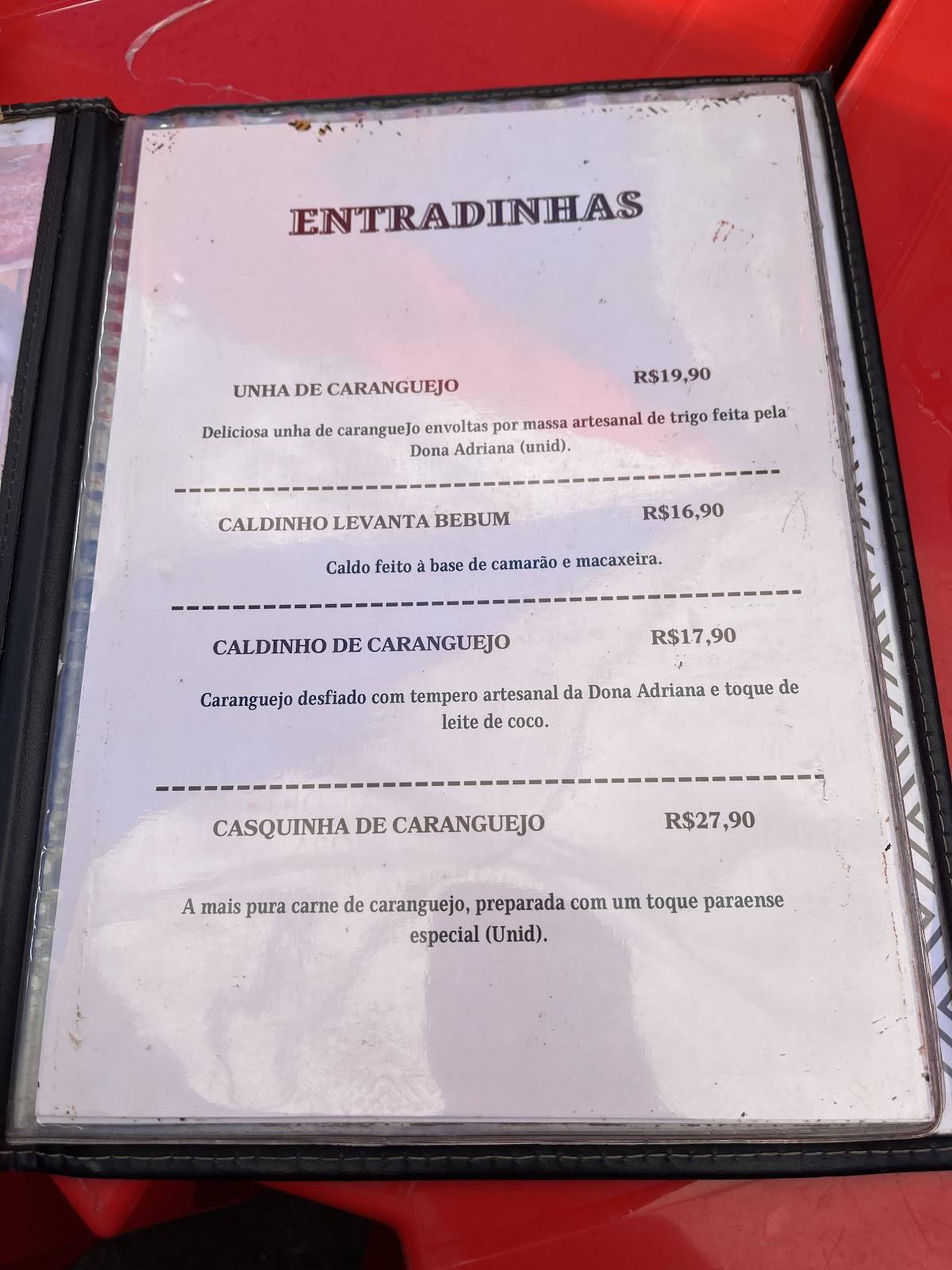 Pescados na Brasa - Sabor do Pará cardápio