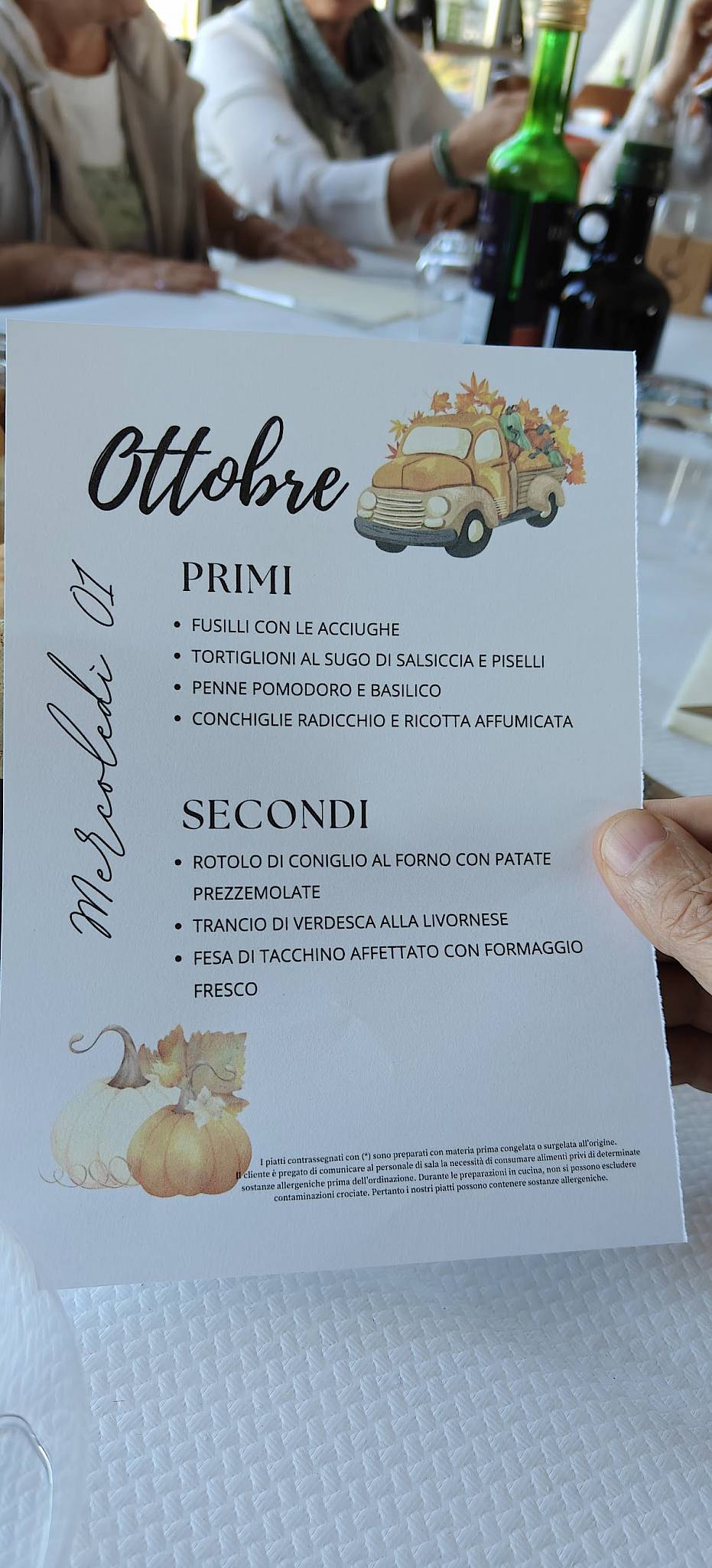 Menu di Ristorante Agricolo 