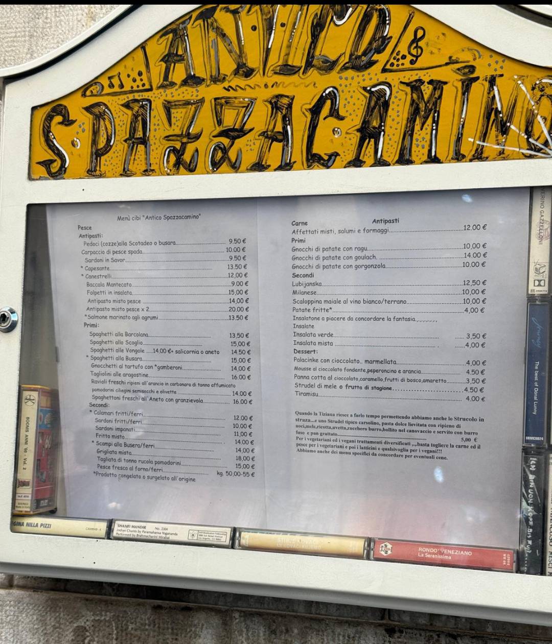 Menu di Antico Spazzacamino 