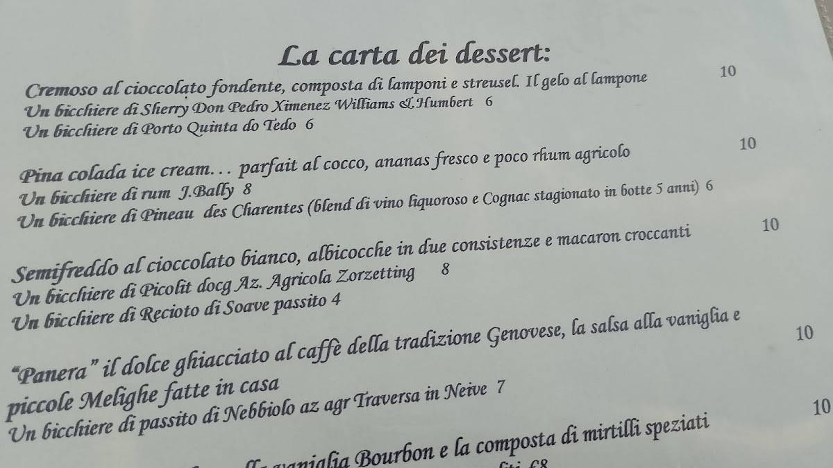 Menu di Ristorante Babette 