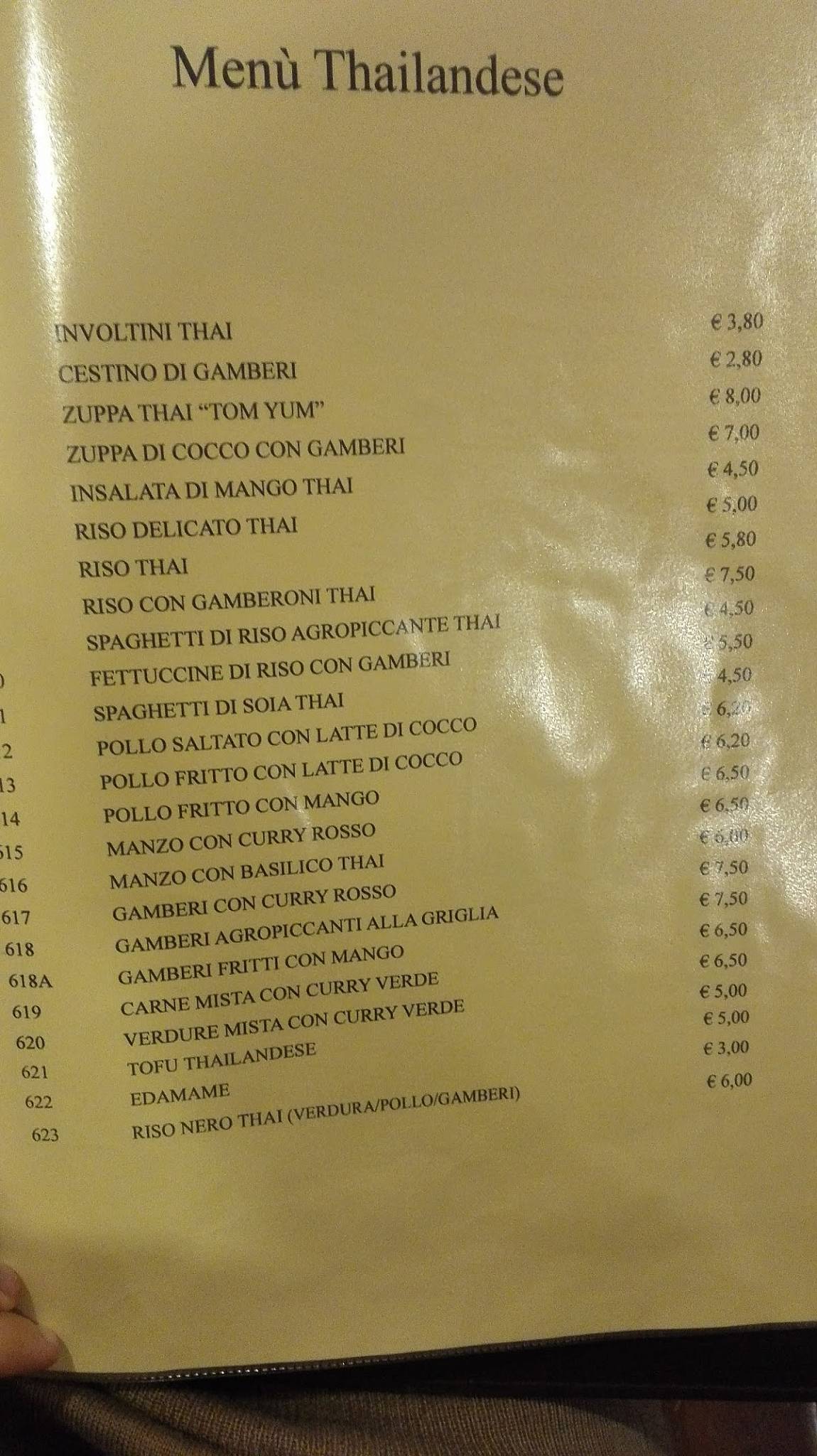 Menu di Ristorante Han Thai 