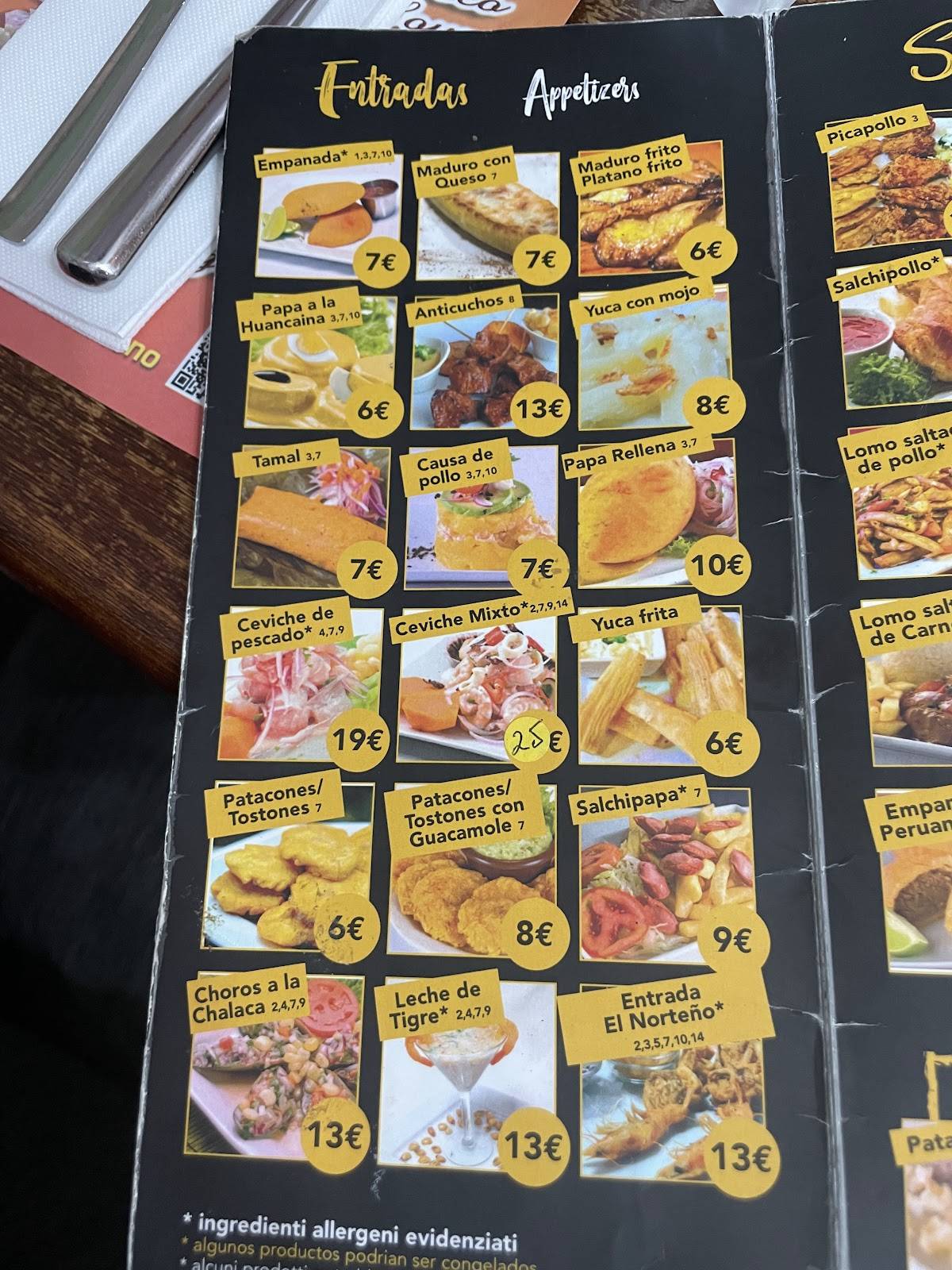 Menu di Ristorante El Norteño 