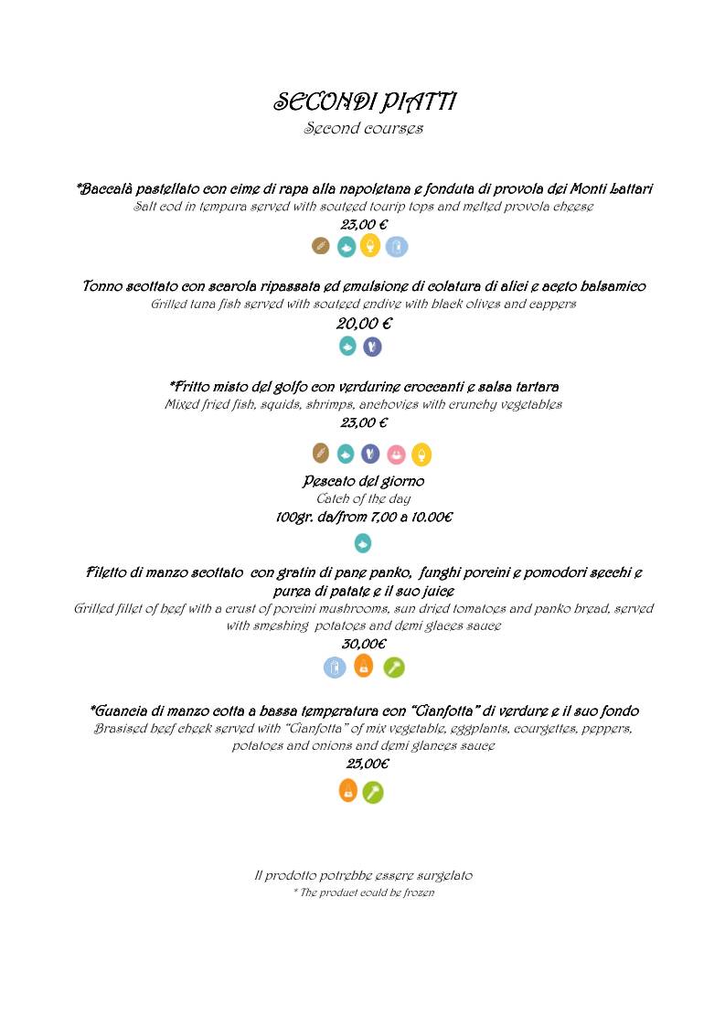Menu di Ristorante Garum Minori Costiera Amalfitana 