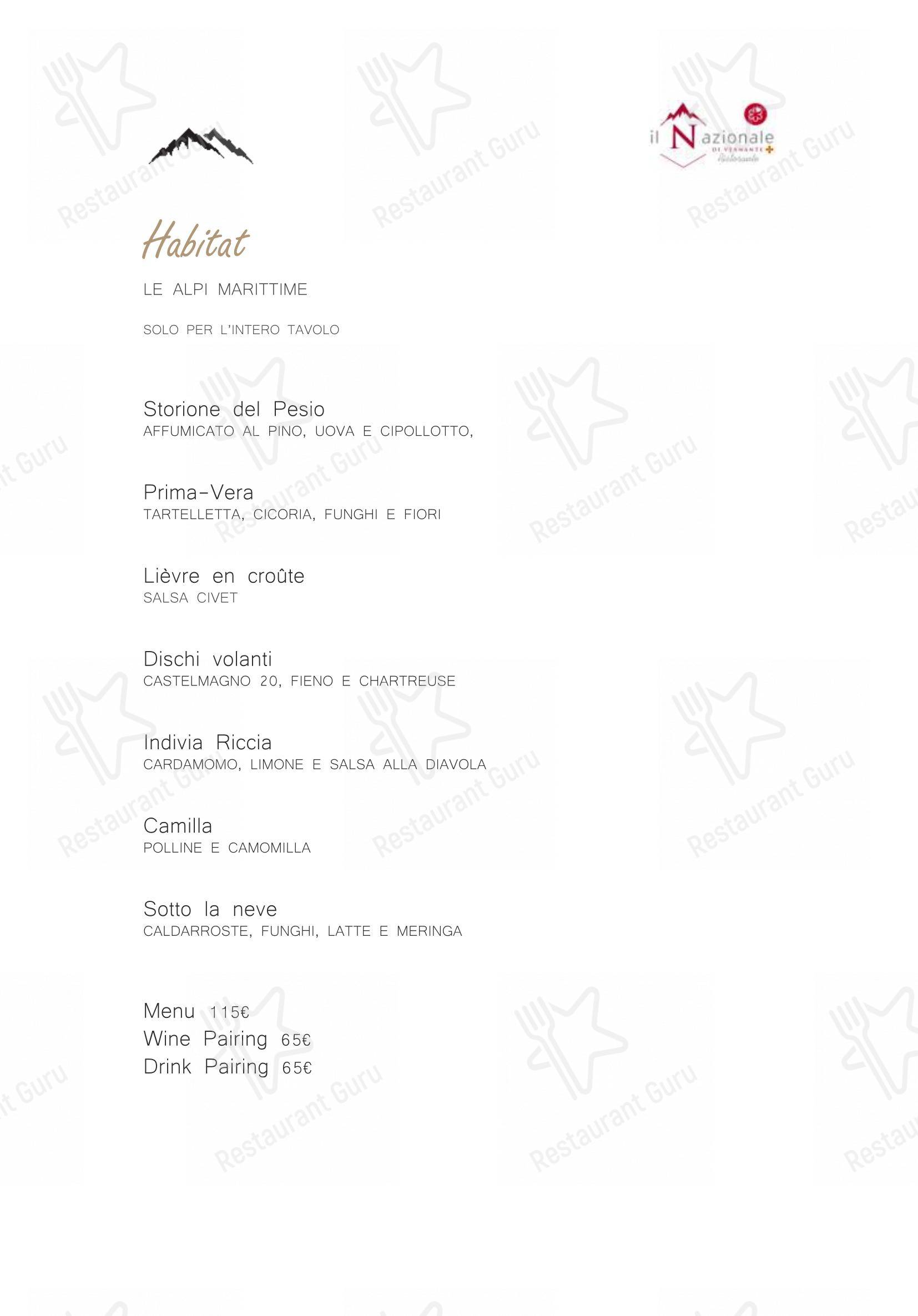 Menu per Ristorante Il Nazionale di Vernante in Vernante