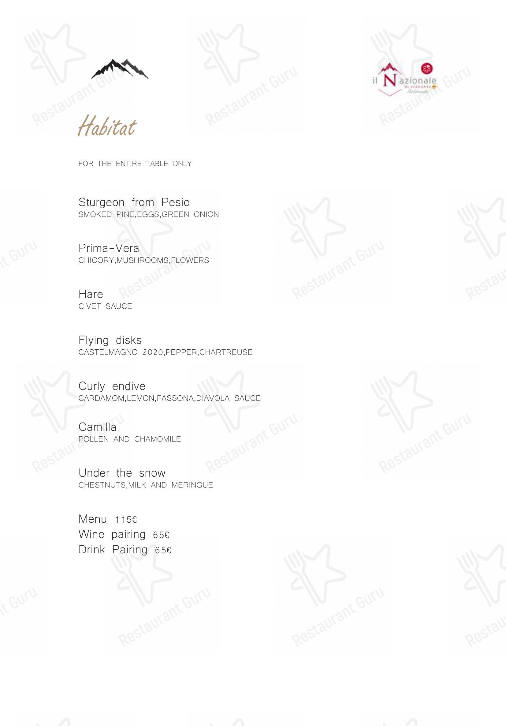 Menu di Ristorante Il Nazionale di Vernante - Menu