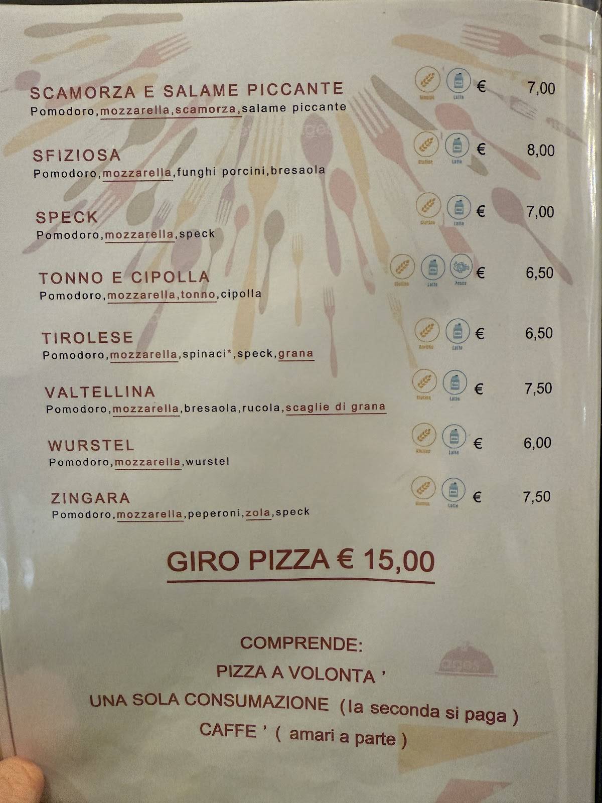 Menu di Ristorante L'Antico Borgo 