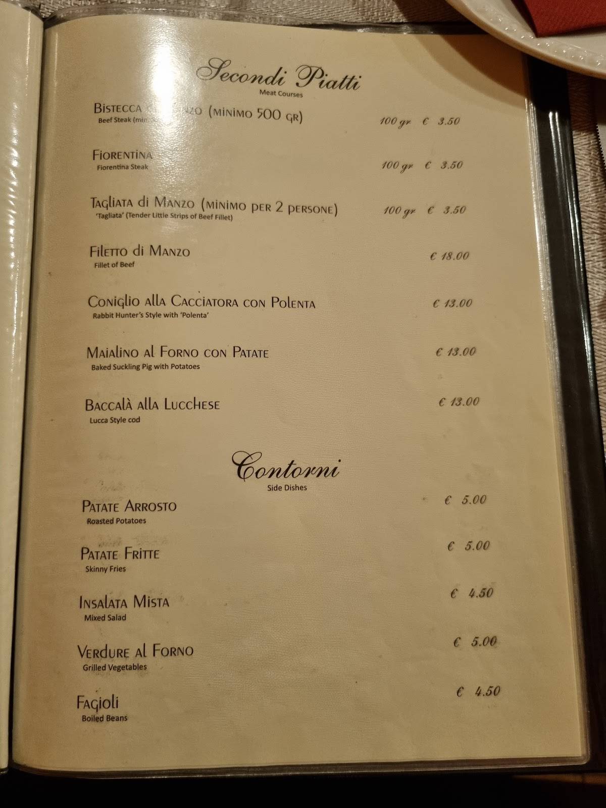 Menu di Ristorante La Pieve 