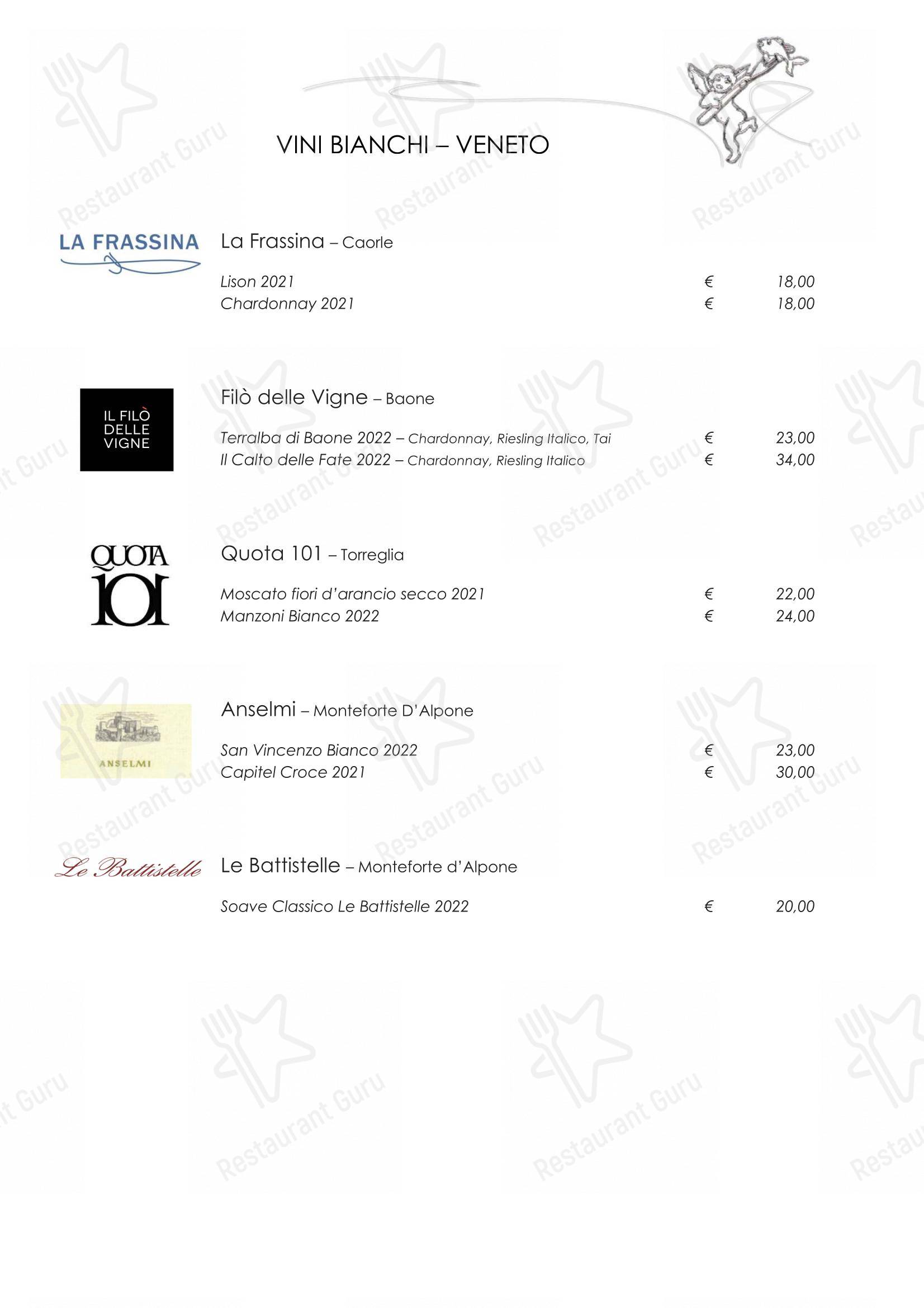 Menu bar per Ristorante Mare Divino in Dolo