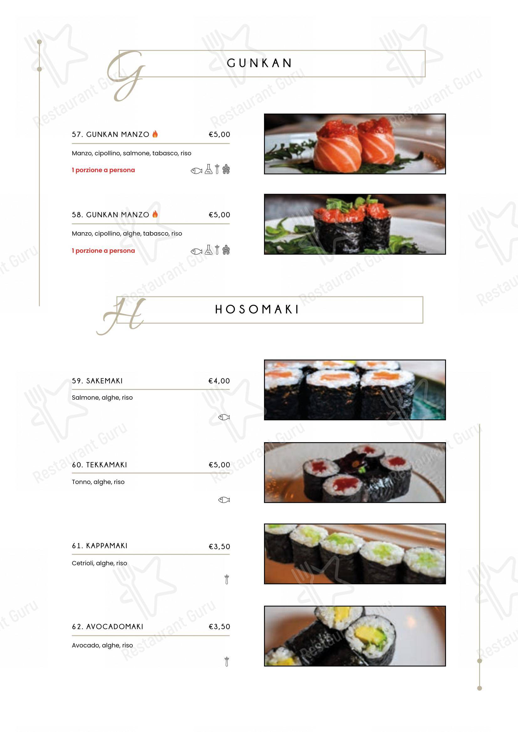 Menu per Ristorante Miyako in Bologna
