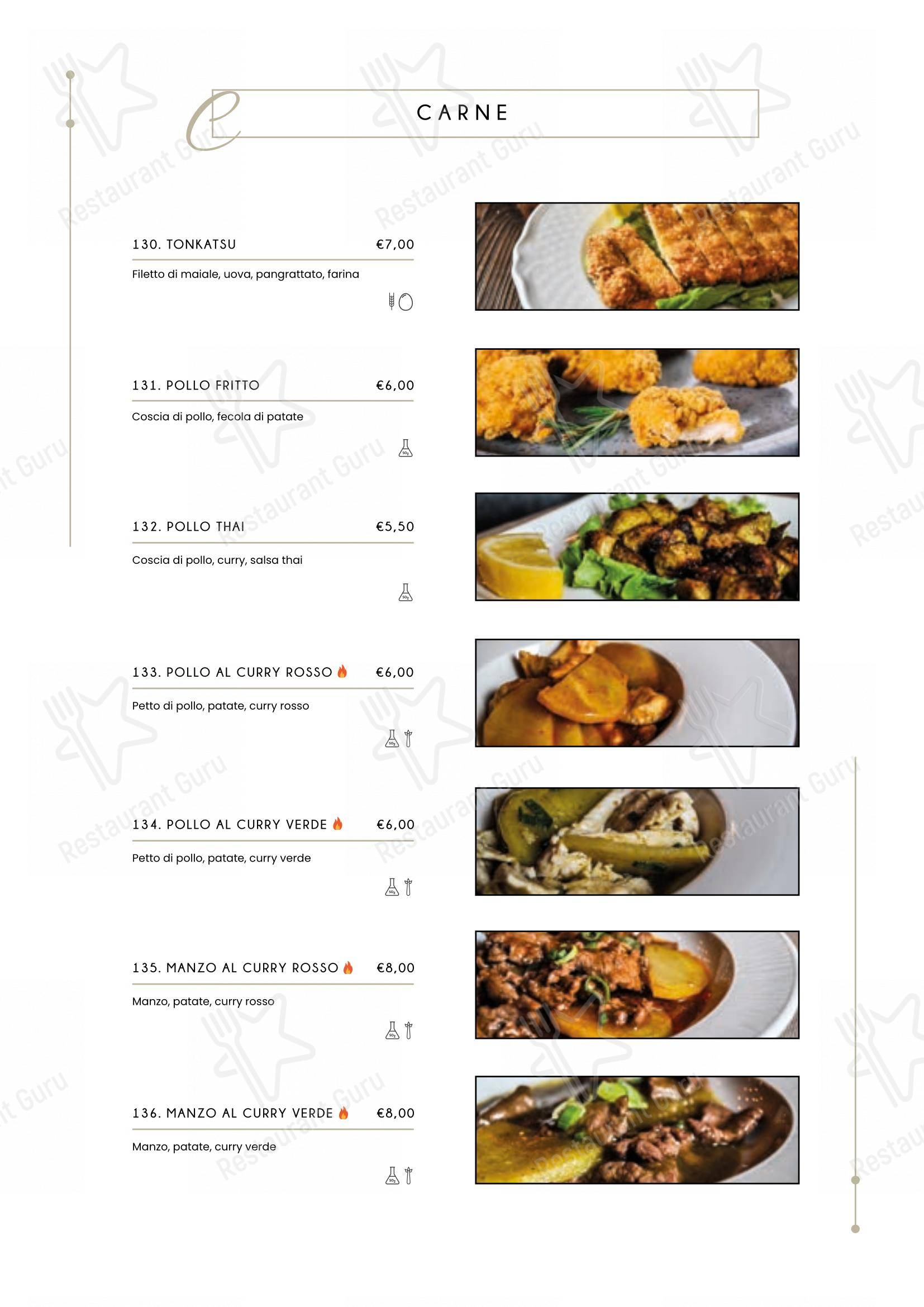 Ristorante Miyako in Bologna - Menu bar