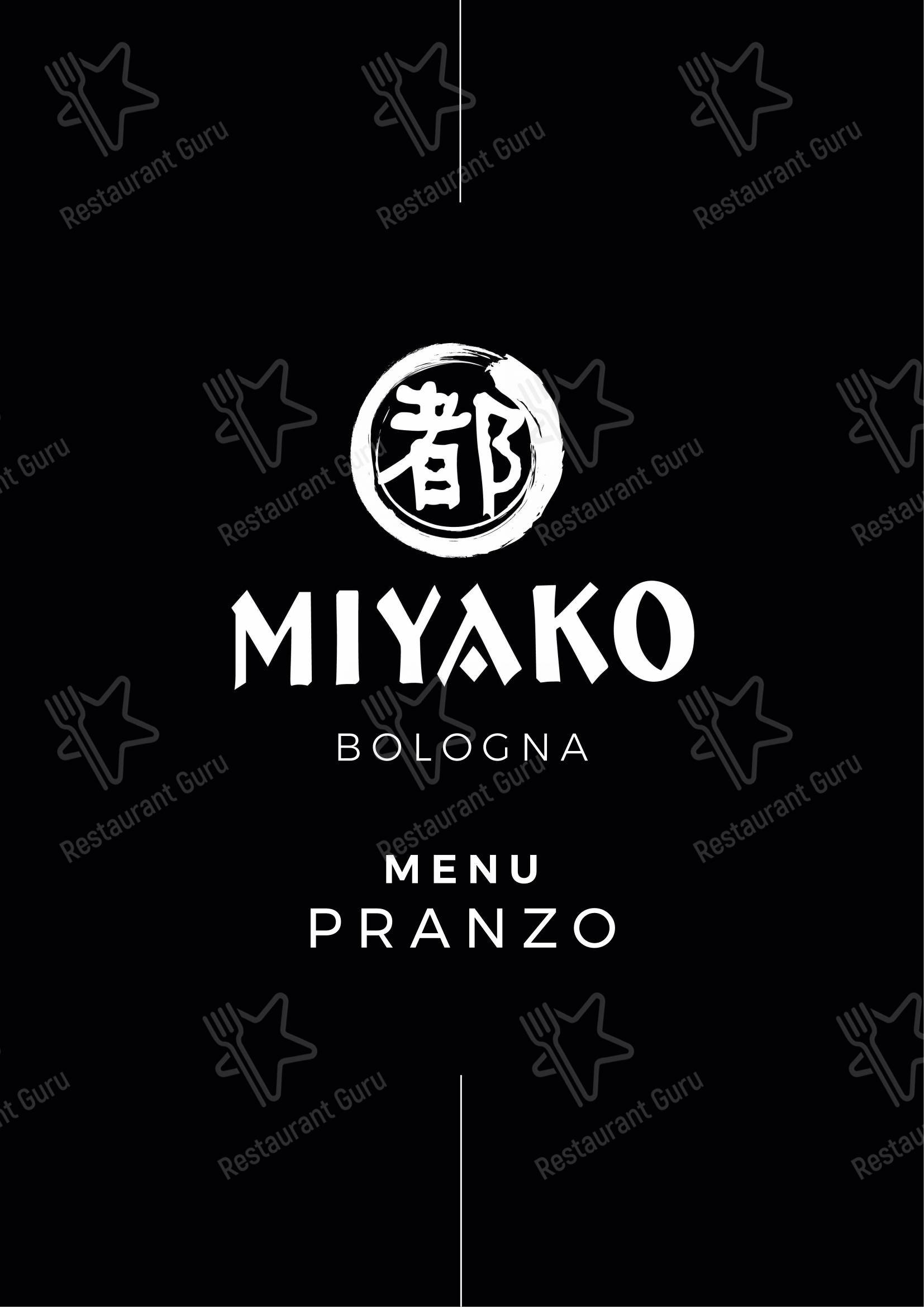 Ristorante Miyako in Bologna - Menu bar