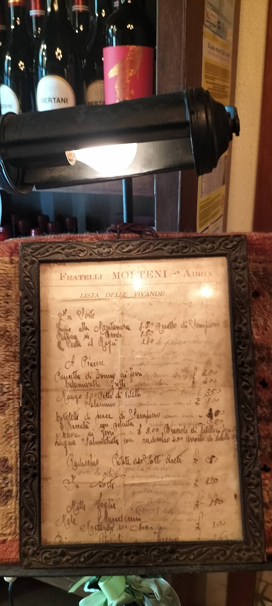 Menu di Ristorante Molteni 