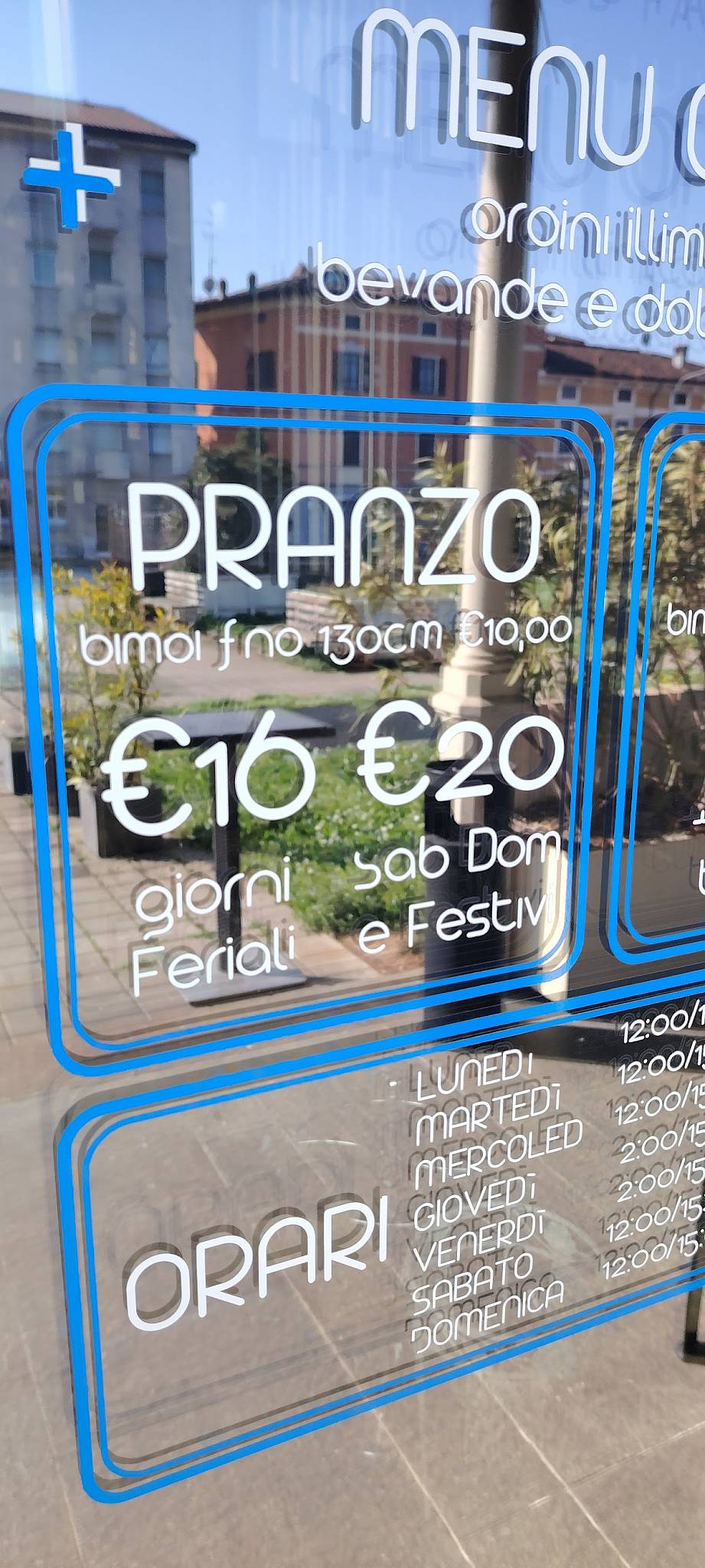 Menu di Ristorante Mood 